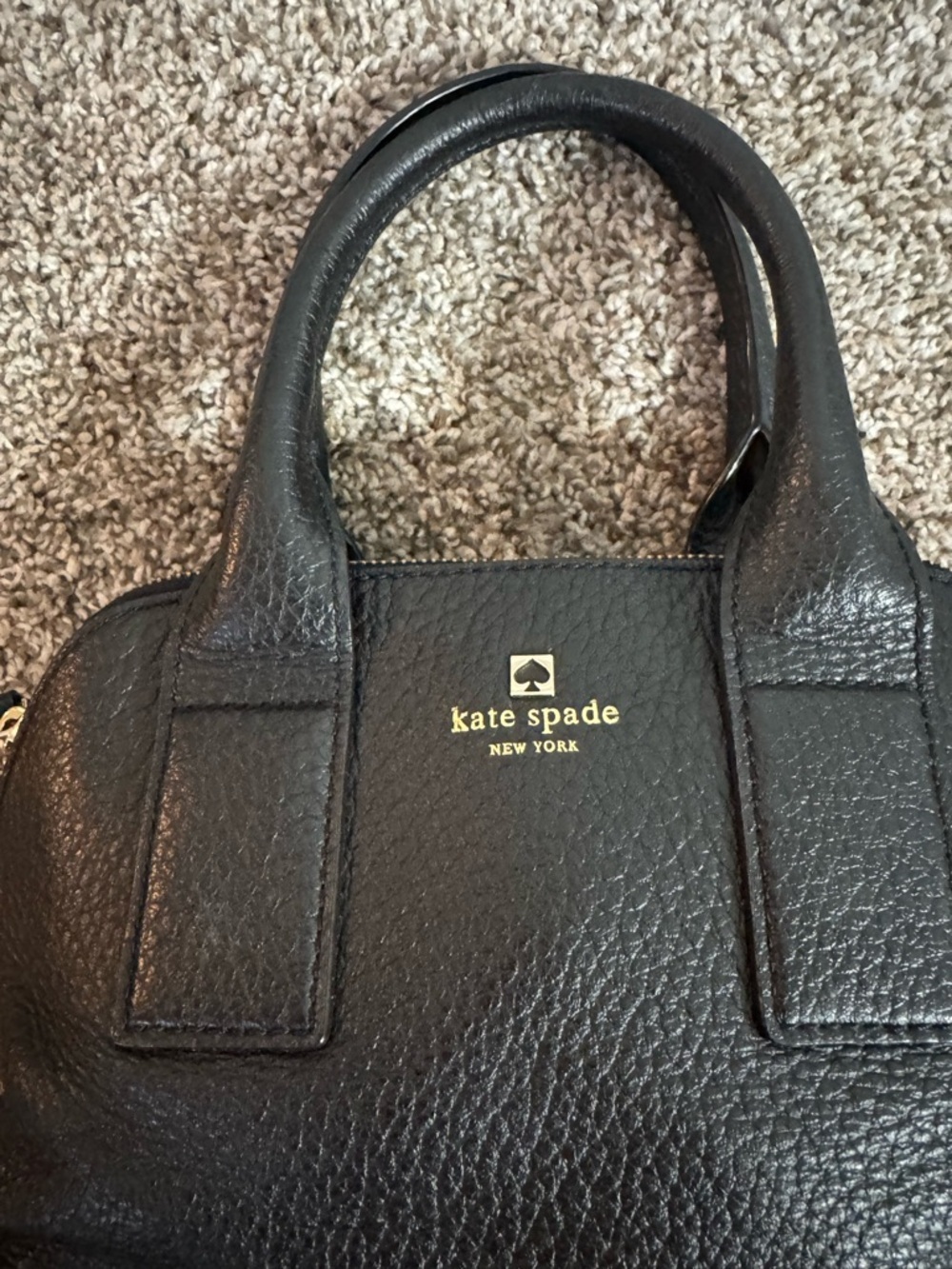 Kate Spade Black Southport Jenny Leather Satchel with Crossbody Detachable Strap - Picture 3 of 16